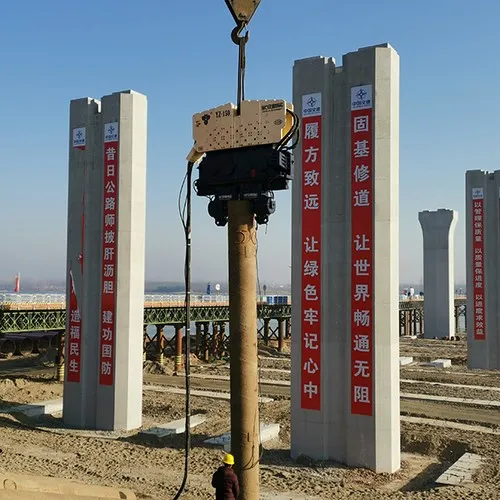 Pile Sinking for Hanjiang River Bridge in Hubei Province