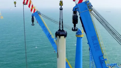 Changle Offshore Wind Farm Construction in Fujian